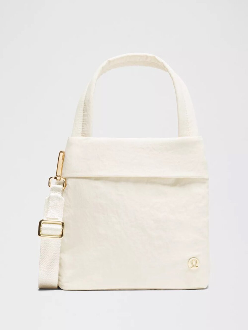 NWT Lululemon On My Level Small Tote Bag 5L, Light Ivory & Gold Hardware